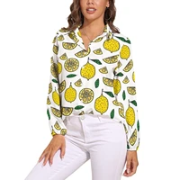 lemon blouse food long sleeve beach sweet shirt girls harajuku top shirts