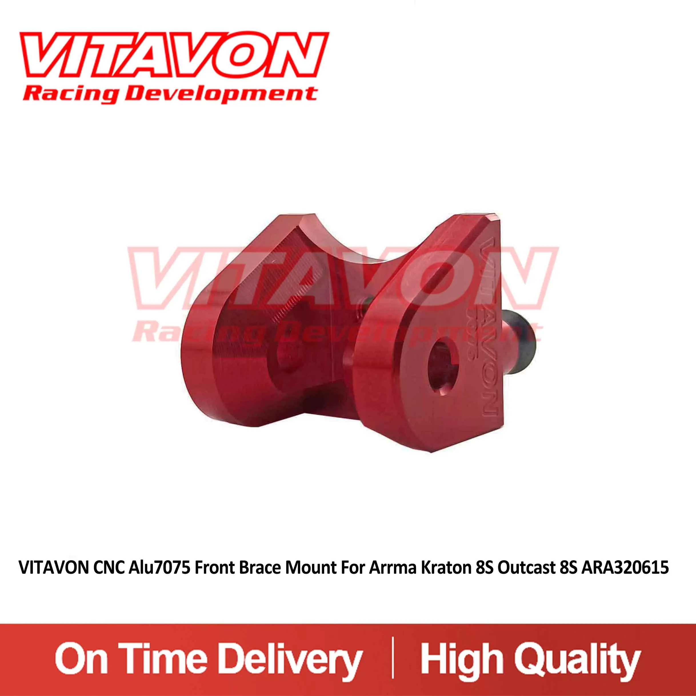 Фото VITAVON CNC Alu7075 Крепление передней скобы для Arrma Kraton 8S Outcast 8S ARA320615 №2