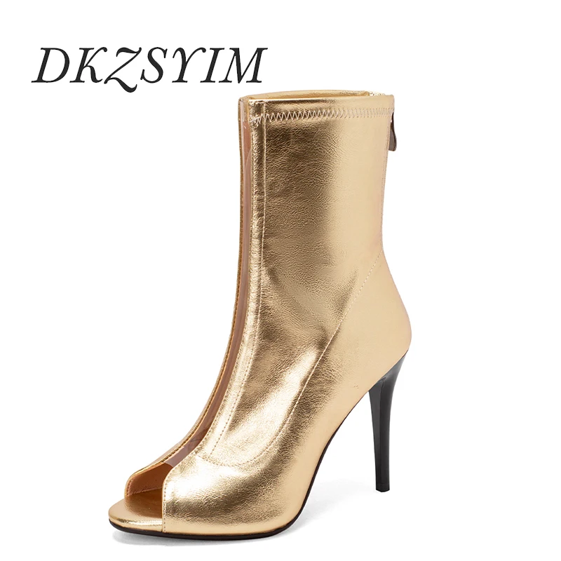 

DKZSYIM Women's High Heels Dance Party Short Boots Tango dance heels shoes Rumba Samba Ladies Women Boots Ballroom