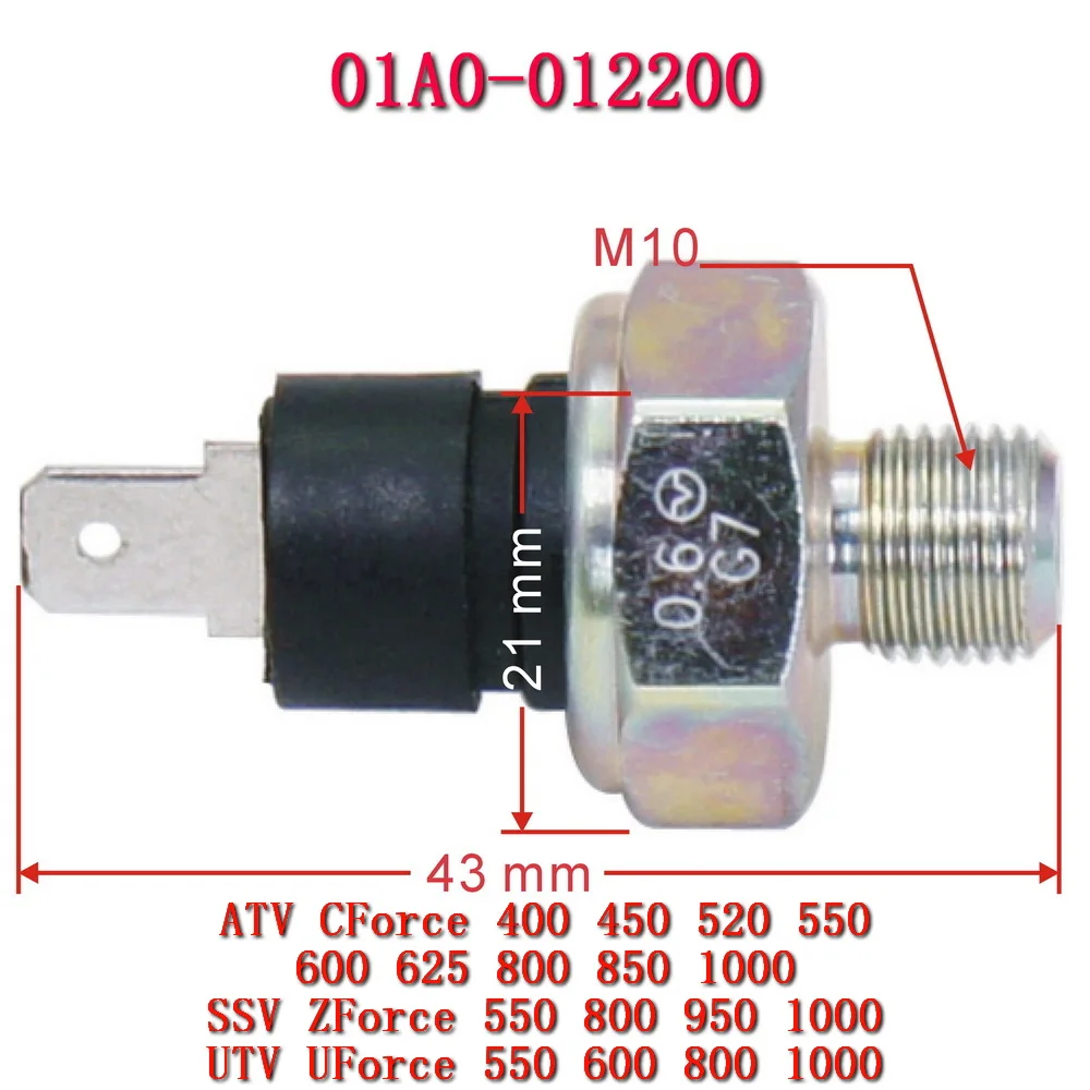 

Датчик давления масла 01A0-012200 для CFMoto CForce UForce ZForce 800 850 950 1000 Z8 U8 X8