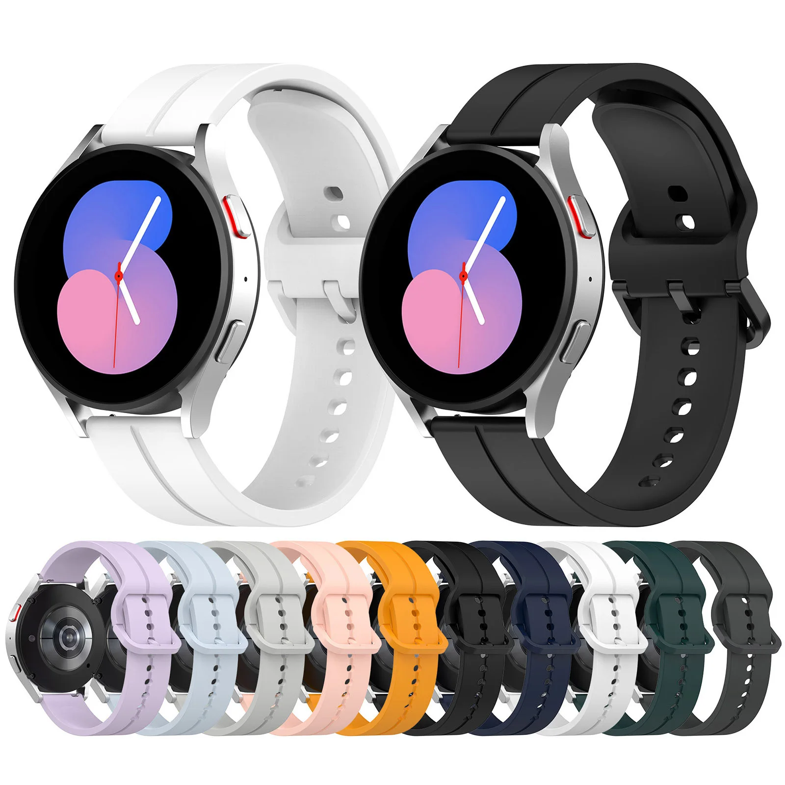 

20mm Silicone Watch Strap for Huawei GT3 Pro 43mm/ GT 3 2 GT3 GT2 42mm Smart Bracelet Band for Galaxy Active 2/Watch 3 41 Correa