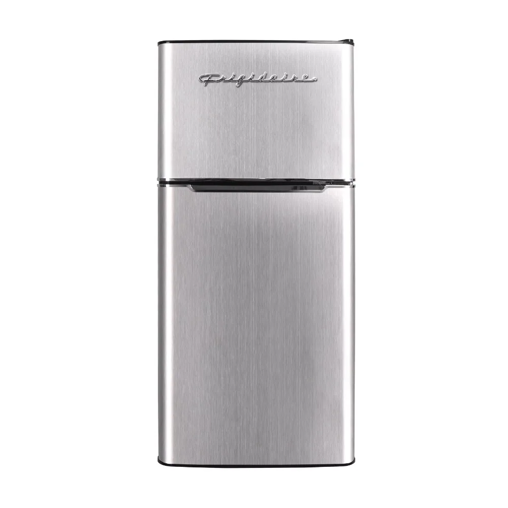

Холодильник, 4,5 куб. Футов, компактный холодильник с 2 дверцами-хромированная отделка, EFR451, Платиновый
