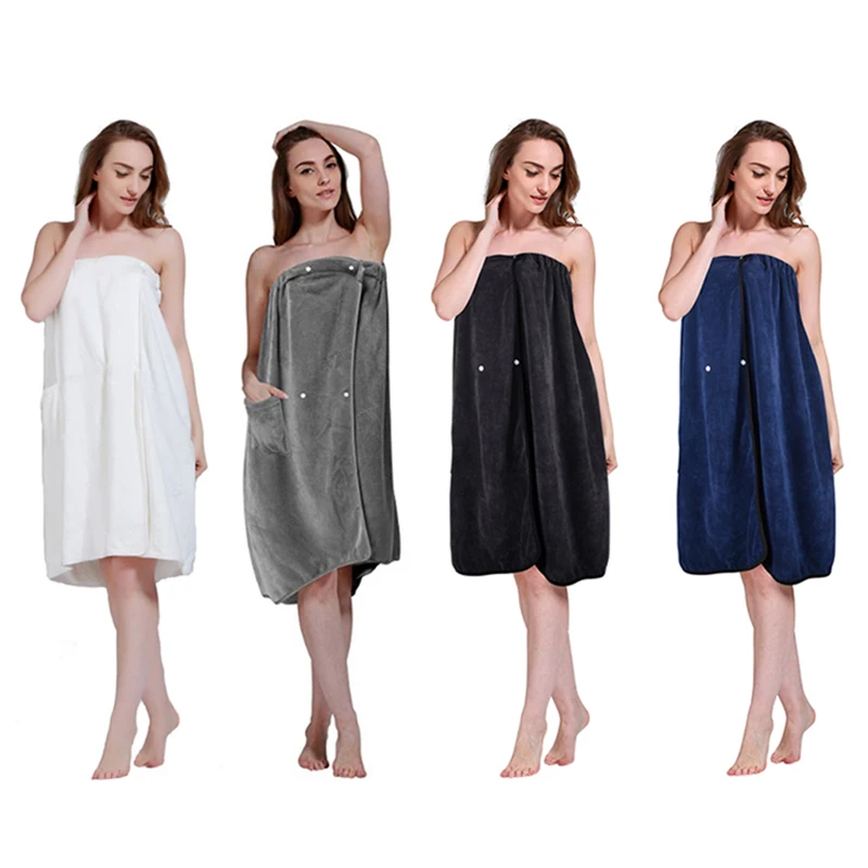 With Adjustable Closure Soft Long Size Spa Bath Shower Wraps For Women Robe
