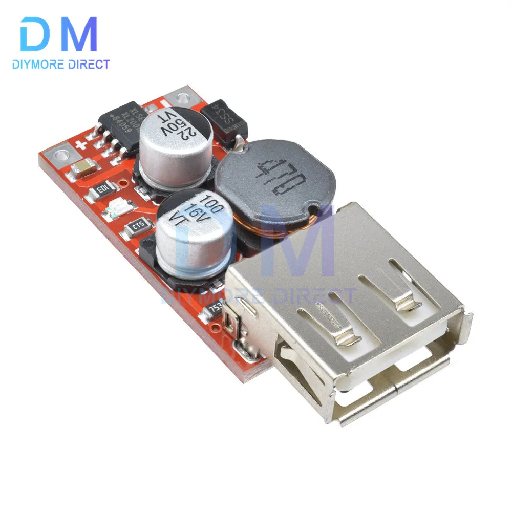 USB-модуль для зарядки автомобиля, 9 В/12 В/24 В до 5 В
