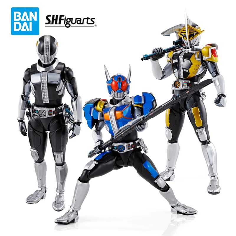 

Newest Bandai S.h.figuarts Masked Rider Den-O Rod Form Ax Form Den-O Plat Form SHF Original Action Model Collectible Toys 14.5Cm