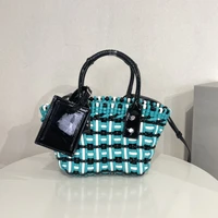fashion casual woven basket bag for women luxury brand designer style ladys handbag