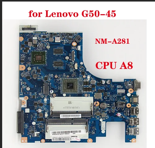 

NM-A281 motherboard for Lenovo G50-45 laptop motherboard ACLU5/ACLU6 NM-A281 with AMD CPU A8 GPU R5 M230 2GB 100% test work