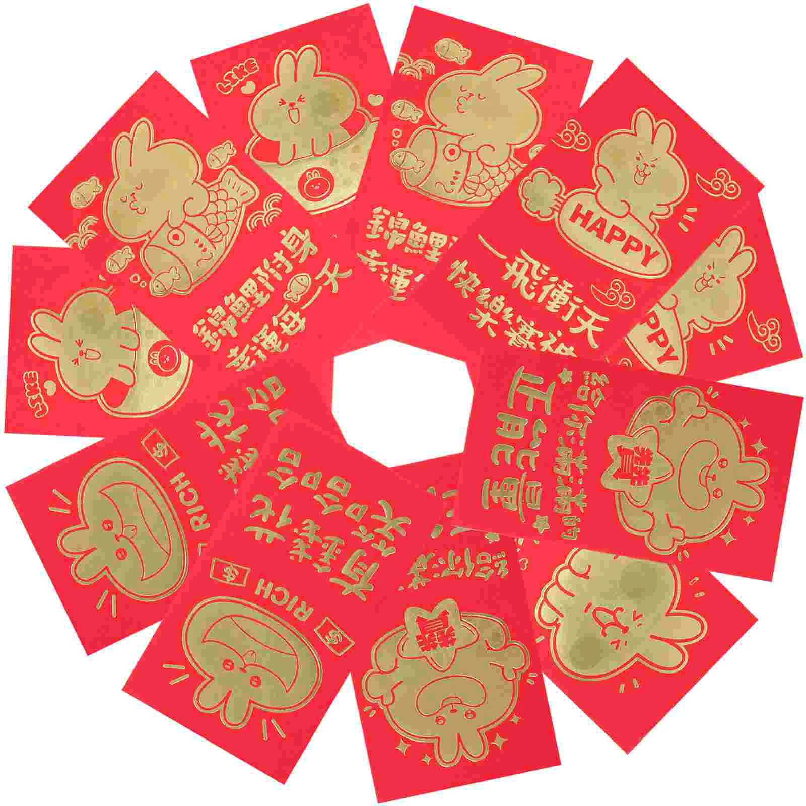 

Red Year Rabbit Packet Money Packets Envelopes Festivalnew Envelope Spring Gift Zodiac Paper Hongbao Cash Luck Chinese