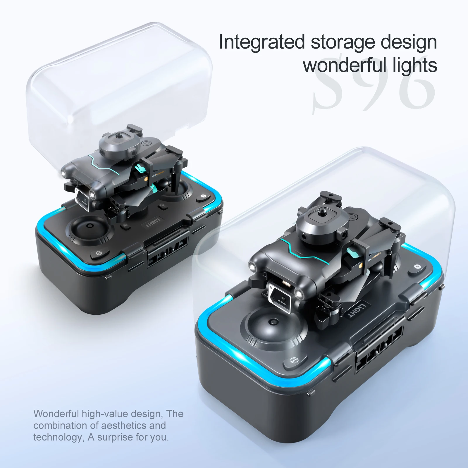 

S96 Mini Drone 4K Profession HD Obstacle Avoidance Dual Camera RC Quadcopter Optical Flow Fixed Height Remote Control Helicopter
