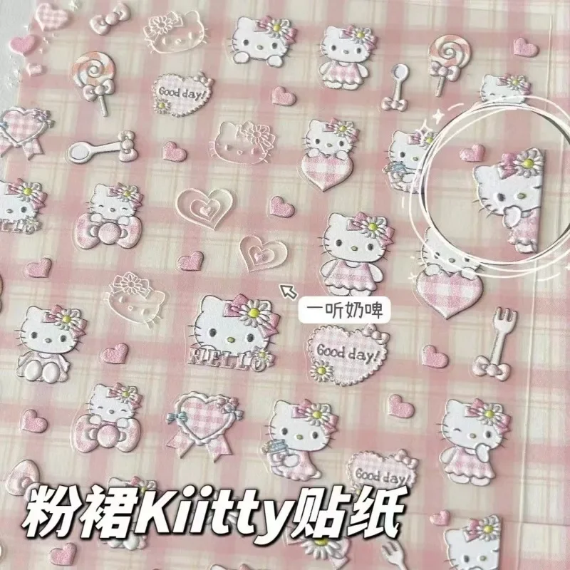 MINISO Hello Kitty розовые наклейки для ногтей