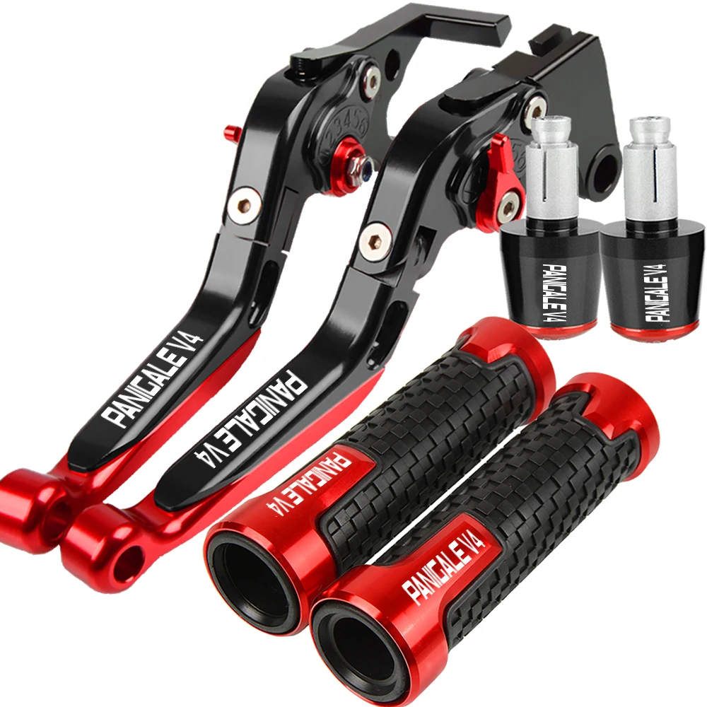 

PANIGALEV4 Motorcycle Adjustable Brake Folding Clutch Levers Handlebar Hand Grip End For DUCATI 2016-2019 2017 2018 PANIGALE V4