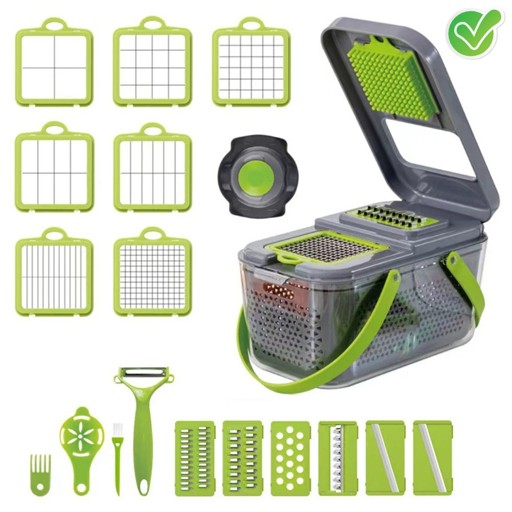

22 In 1 Multifunctional Vegetable Cutter Kitchen Accessories Gadget Home Vegetables Slicer Tools Fruit Garlic Carrot Potato