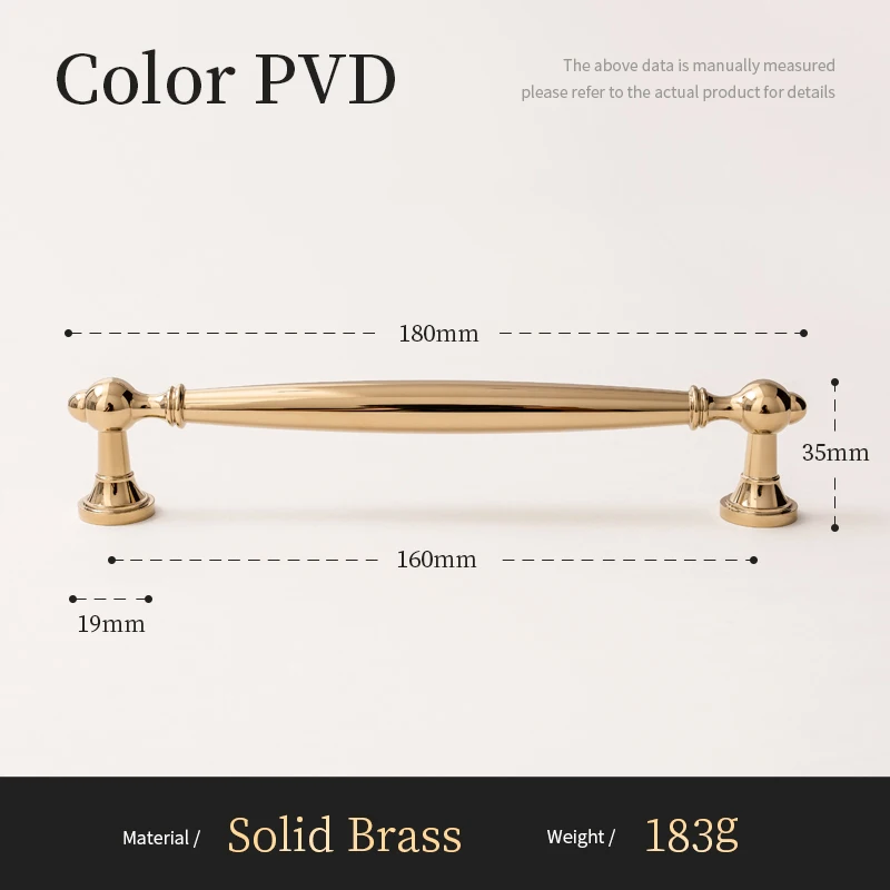 

Сантая Ручки для мебели из латуни PVD Gold