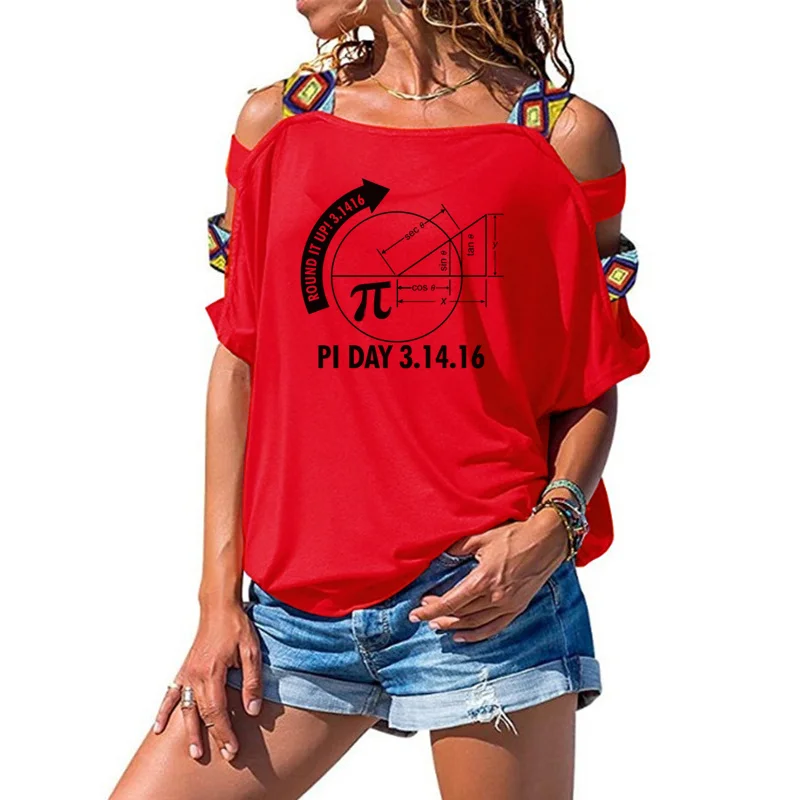 

Summer T-shirt short sleeve humorous fashion D print big bang theory round CA math T-shirt mother's birthday women's T-shirt