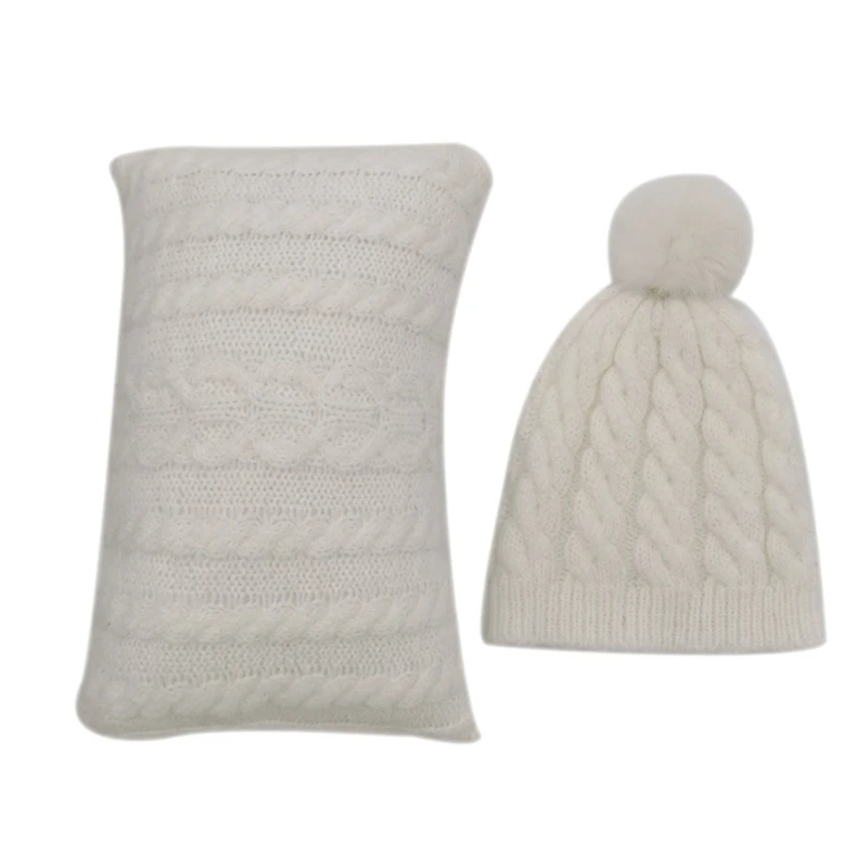 

2 Pcs Newborn Photography Props Baby Hat Pillow Set Infants Photo Shooting Knit PomPom Beanies Cap Studio Fotografia Accessories