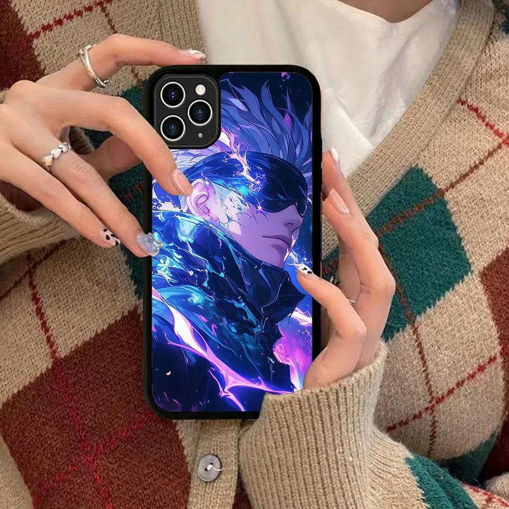 J-Jujutsu K-Kaisen G-Gojo аниме чехол для телефона силиконовый ПК + ТПУ IPhone 11 12 13 14 15 16 Plus Pro Max