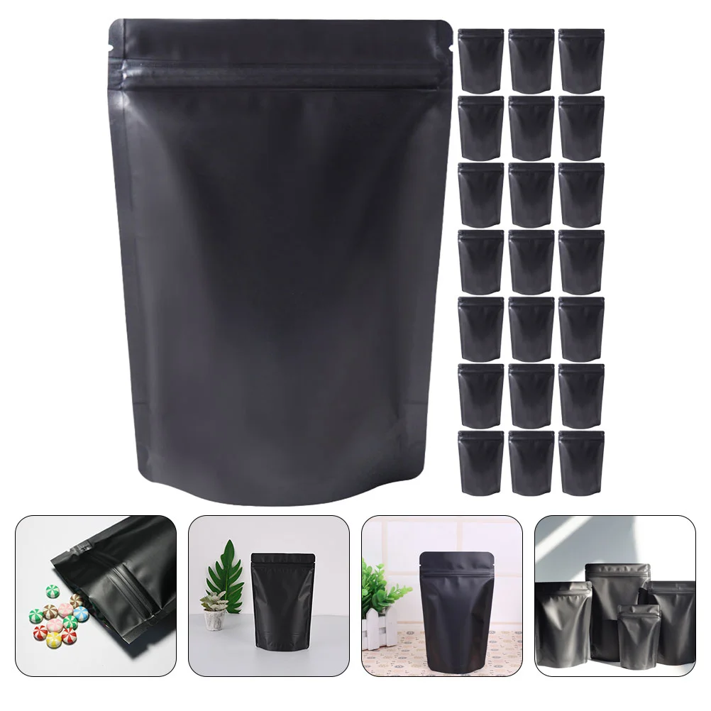 

100 Pcs Stand Food Storage Bag Bags Candy Frosted Pouch Tea Pe Foods
