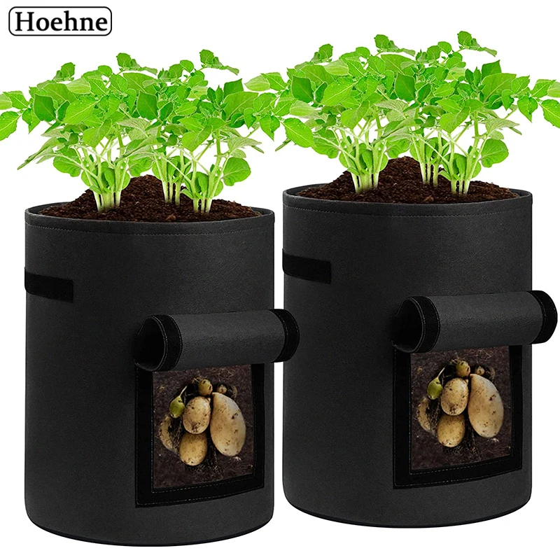 

Upgrade Non-woven Potato Planting Bag 10 Gallon Garden Planting Bag with Handle for Vegetables Fruits Carrots Tomatoes Onions