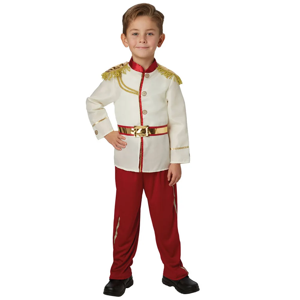 Fancy Prince Charming Halloween Cosplay Costume for Boys Kids Clothes King Baby Handsome Boy Birthday Party Clothing Set