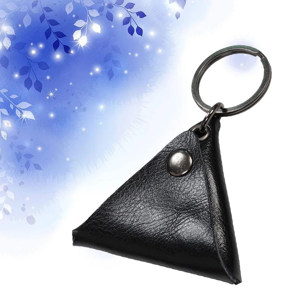 

Guitar Pick Holder Case Keychain Plectrum Cases Bag Key Ring Key Holder Car Bag Hanging Pendant for Key on Guitar Strap ( Black