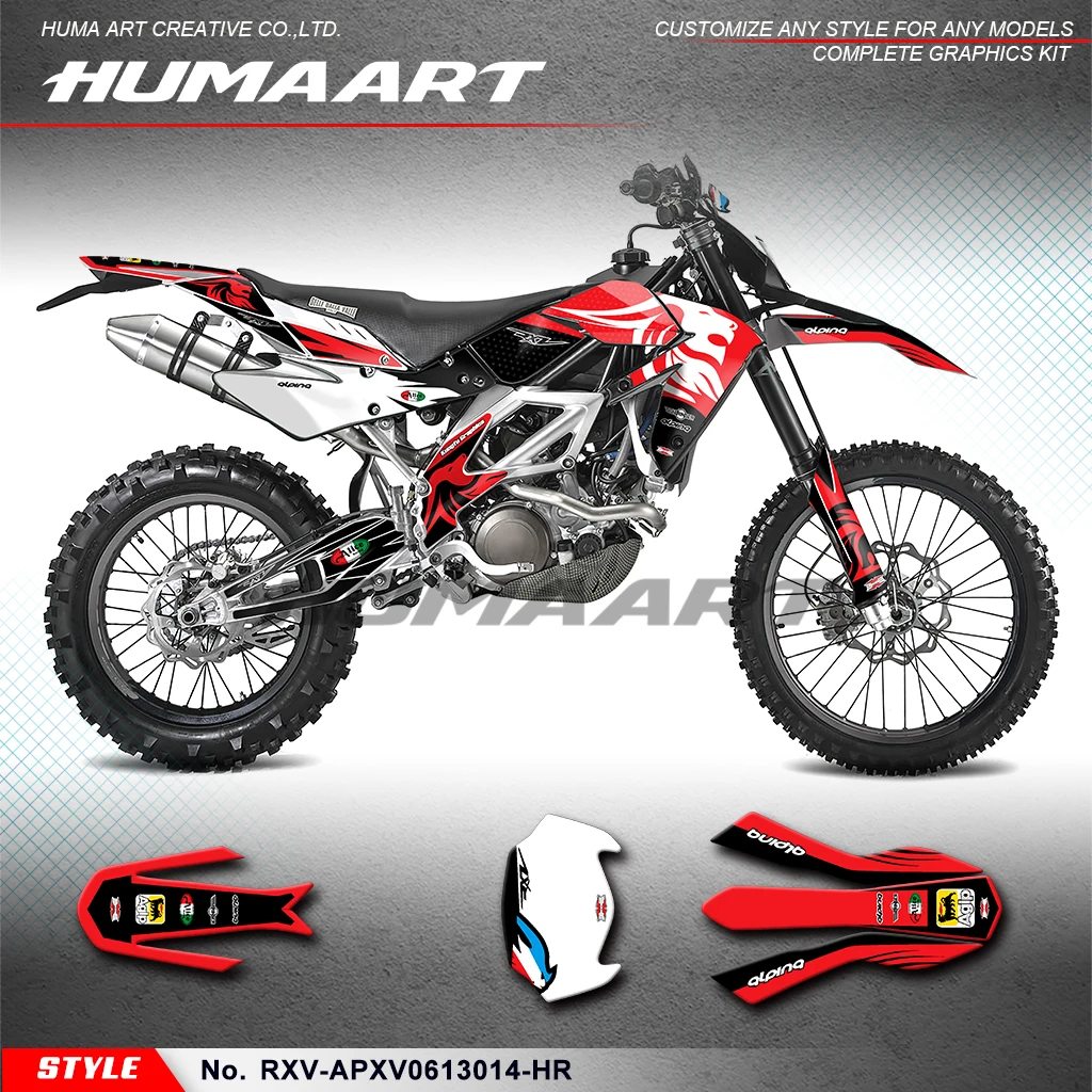 Хуперские наклейки УФ-стойкий виниловый комплект для Aprilia RXV 450 550 2006-2013 RXV-APXV0613014-HR