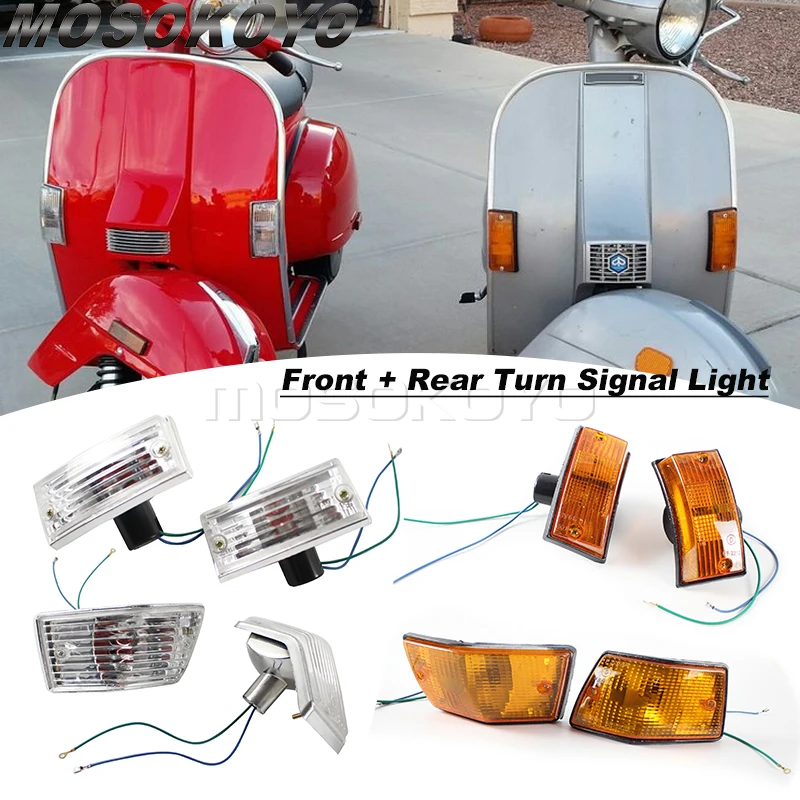 

Скутер, мотоцикл, прозрачный Янтарный объектив, передние и задние поворотные сигналы, светильник для P PX VSX VNX Stella