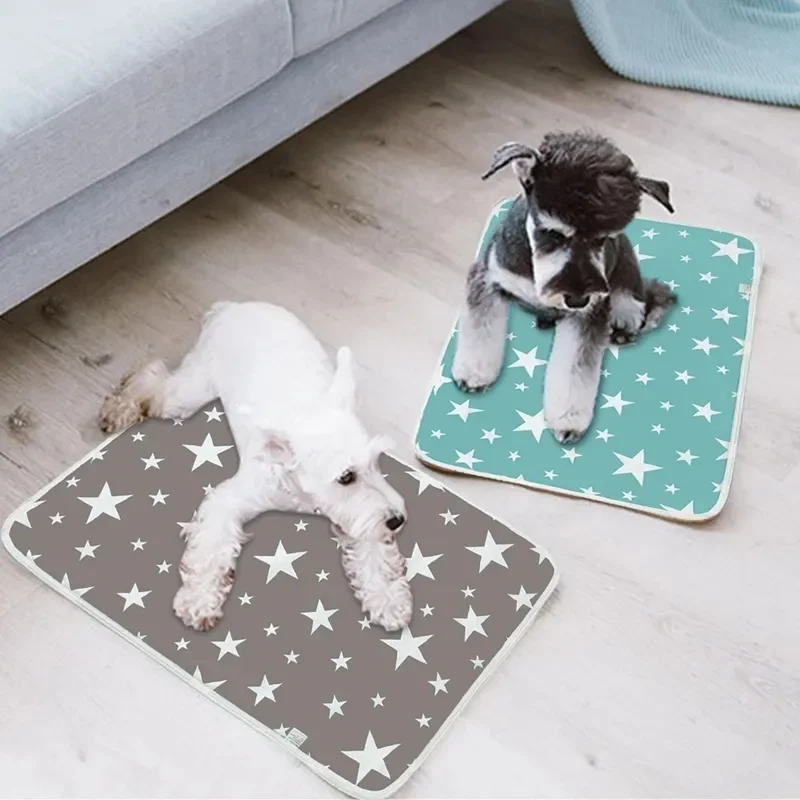 

Washable Pet Pad Reusable Pet Diaper Pad Waterproof Mats for Dogs Printed Dog Bed Urine Training Pad Four Seasons Pet Mat