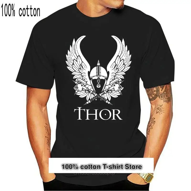

Одежда для мужчин, vikingos Thor Valhalla, camiseta, все высокие, Neu