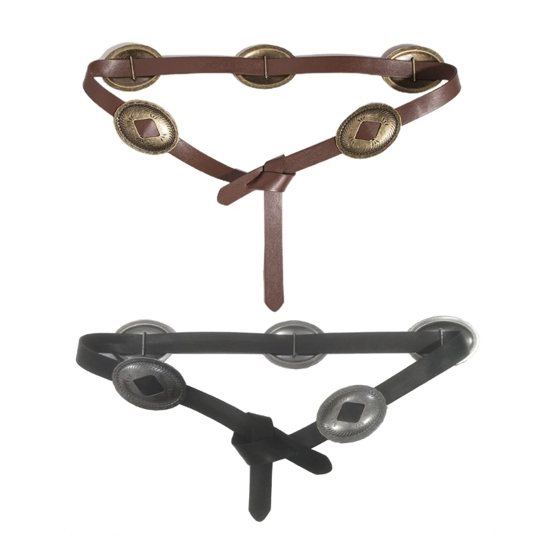 

Поясной ремень Concho Металлический пояс Concho Ремень в стиле вестерн Ковбойский ремень Western Concho Belt