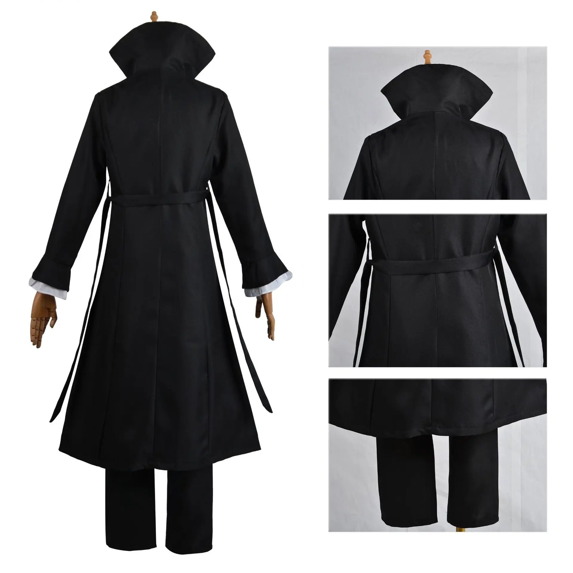 Костюм для косплея аниме бродячие псы Akutagawa Ryunosuke однотонный черный Everak одежда