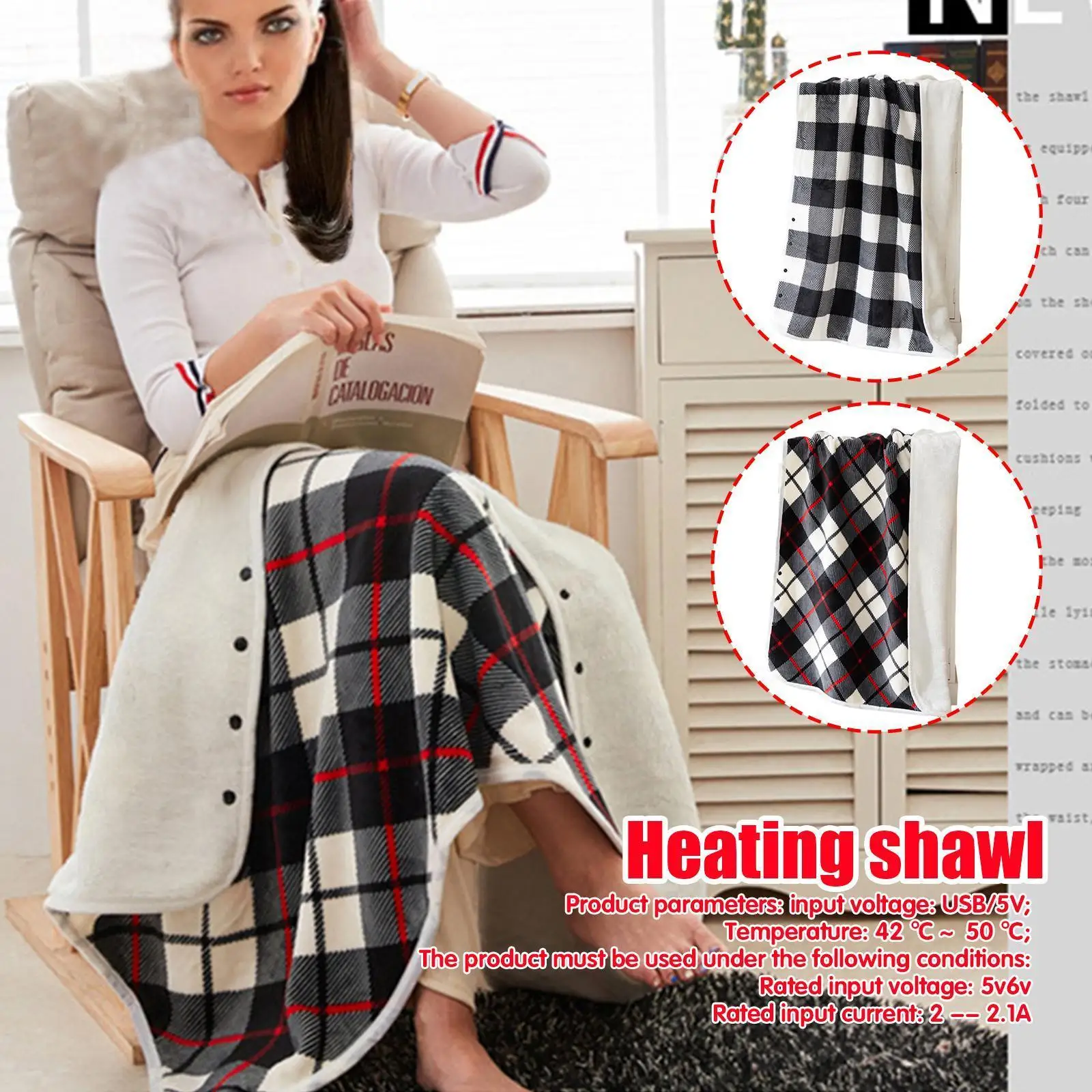 

Норковое бархатное Электрическое Одеяло 140*80 см, зимнее теплое Клетчатое одеяло с функцией таймера и подогревом, подогрев через Usb, одеяло с ...