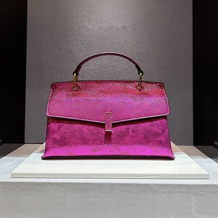 

Snake Print Leather Women Bags Luxury Fashion Ladies Handbags Shoulder Crossbody Bag Portable Mother Top Handle Tote Bags