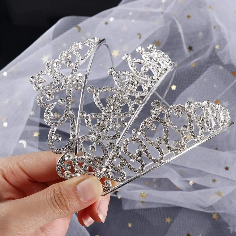 

Princess Headpieces Headdress Wedding Party Rhinestone Crystal Crown Head Jewelry Children Tiaras Kids Hairbands