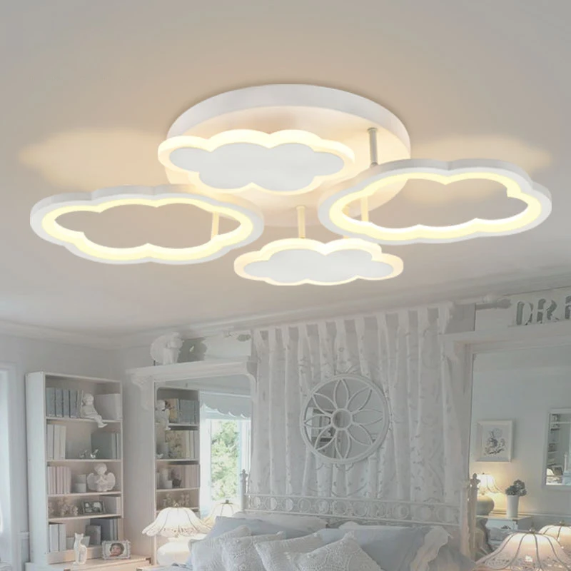 Lustres de Teto Criativo para o Quarto Luz dos Desenhos Moderno Nuvem Animados Sala Estar Estudo Casa Luminária Decoração Iluminação Interior