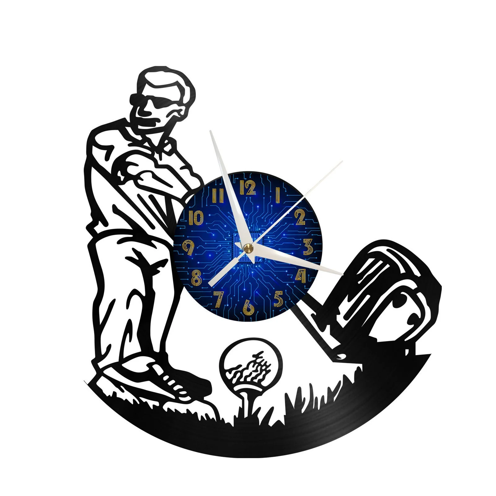 

Play Golf Vinyl Record Wall Clock for Kitchen Wall Decor Wall Art