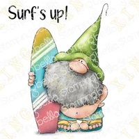 gnome with a surfboard new metal cutting dies clear stamps diy scrapbooking card stencil paper cards handmade album stamps