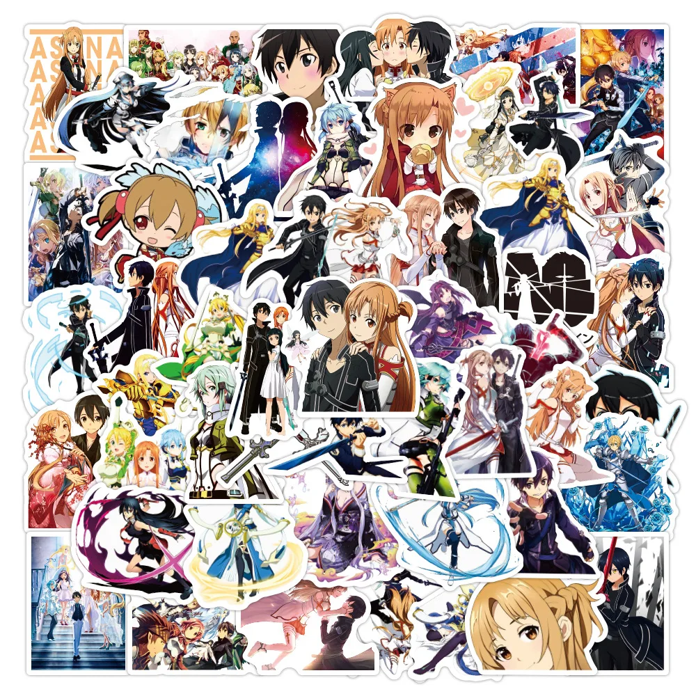 

10/30/50PCS Anime Sword Art Online Cartoon Stickers DIY Phone Snowboard Laptop Luggage Fridge Guitar Kid Toy Waterproof Sticker