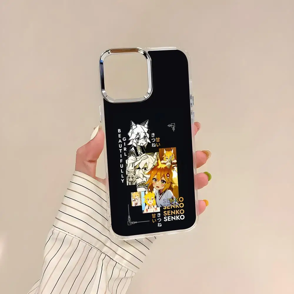 Фото Чехол для телефона The Helpful Fox Senko San для iPhone 17 Air 17e 16 15 14 13 12 11 Pro Max Plus, прозрачный, мягкий №3