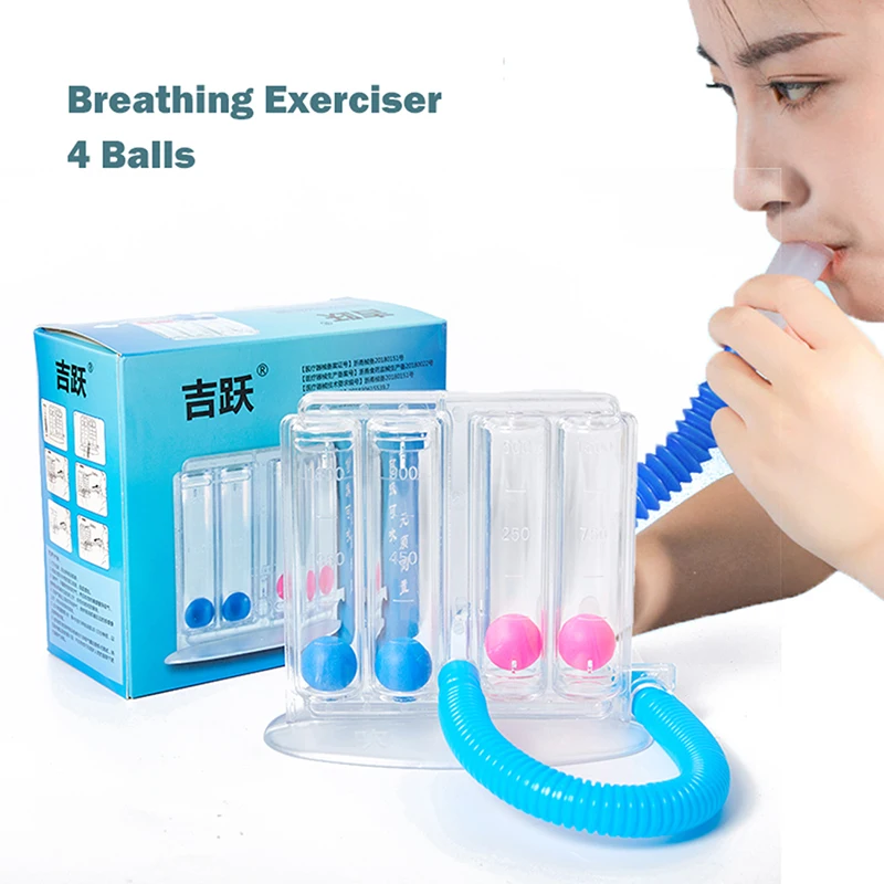 

3 Balls Breathing Exerciser Lung Function Improvement Trainer Respiratory Spirometry Breath Measurement System