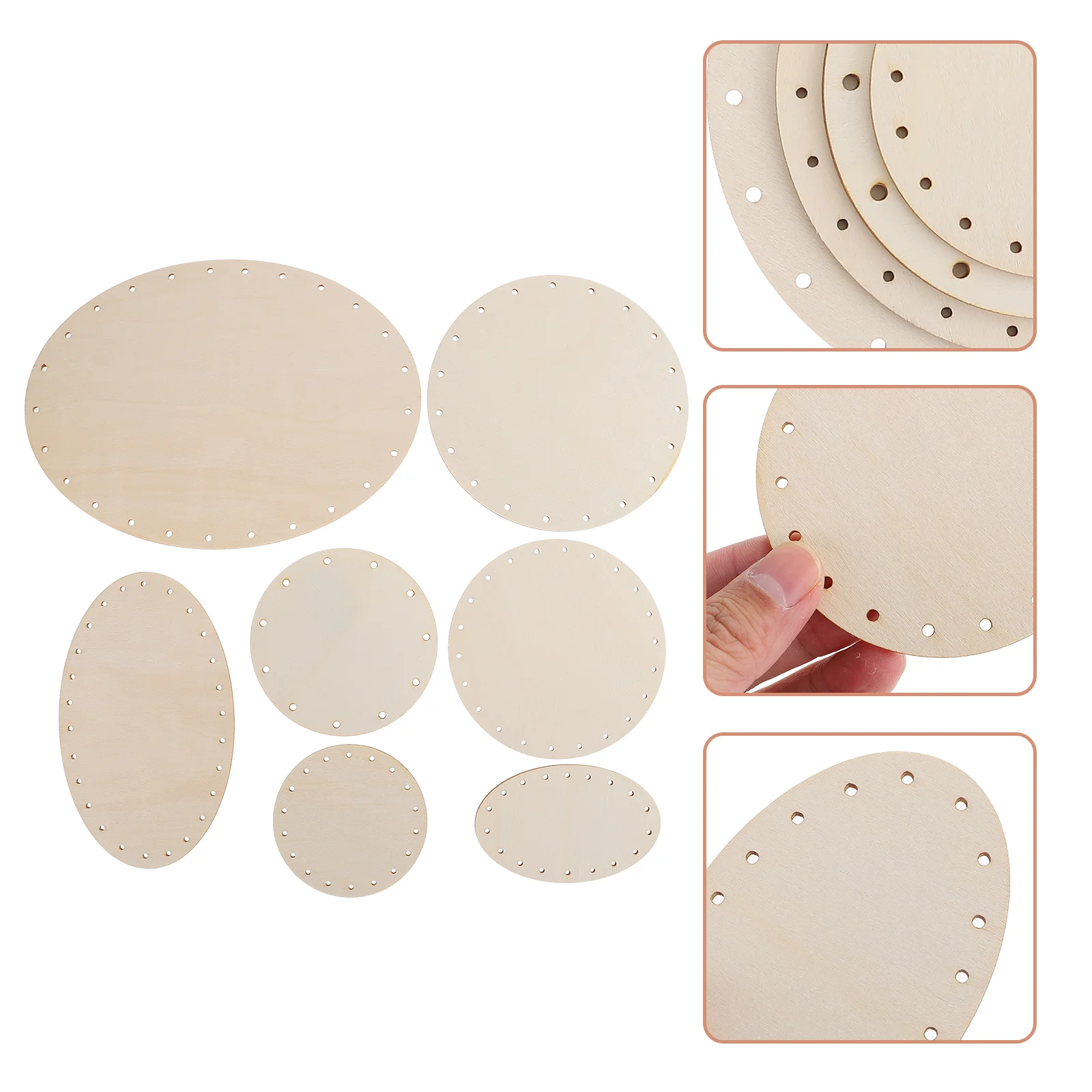 

Wooden Diy Wood Board Tags Pieces Base Basket Hanging Blank Plaque Square Piece Welcome Family Birthday Crafts Slices Bottom