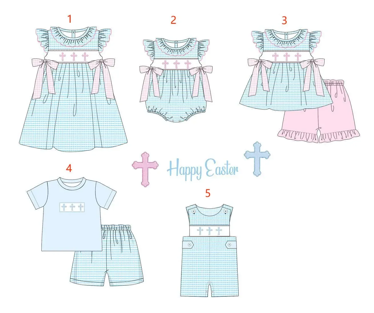 Эксклюзивный Детский комплект с пасхальным жемчугом платье бантом и