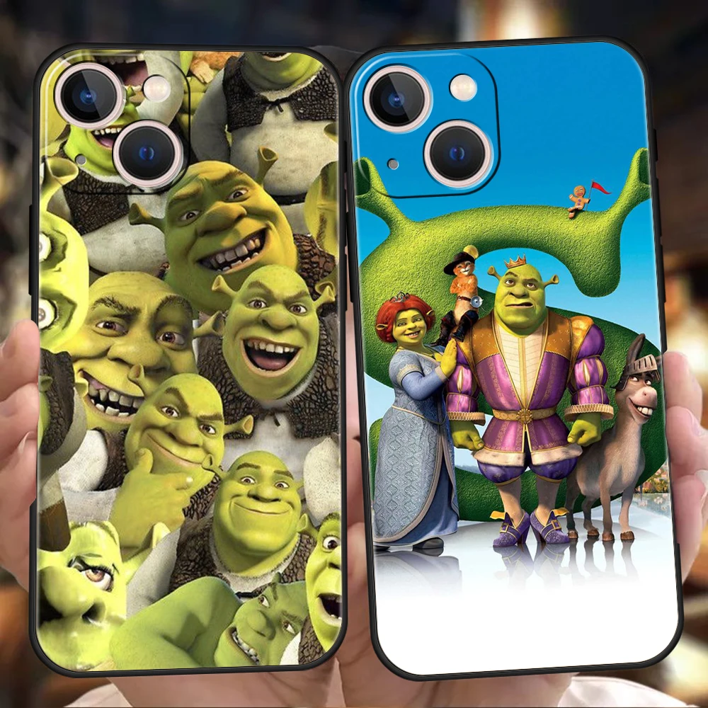 BANDAI Shrek Phone Case Cover for iPhone 14 13 12 Pro Max XR XS X iPhone 11 7 8 Plus SE 2020 13 Mini Silicone Soft Shell Fundas