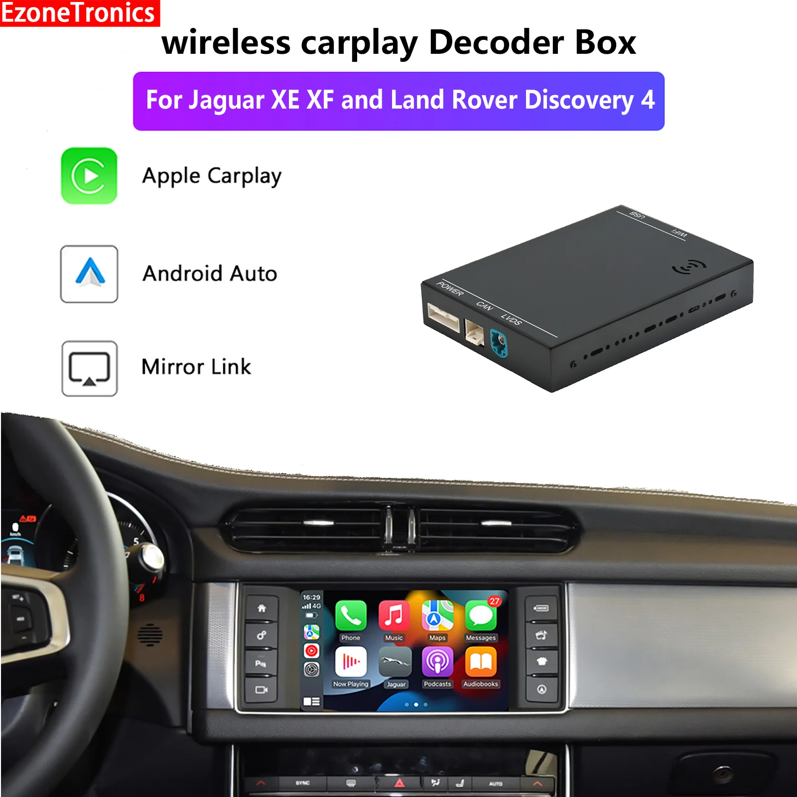 EZonetronics Обновление экрана декодера мультимедийный интерфейс CarPlay Android комплект