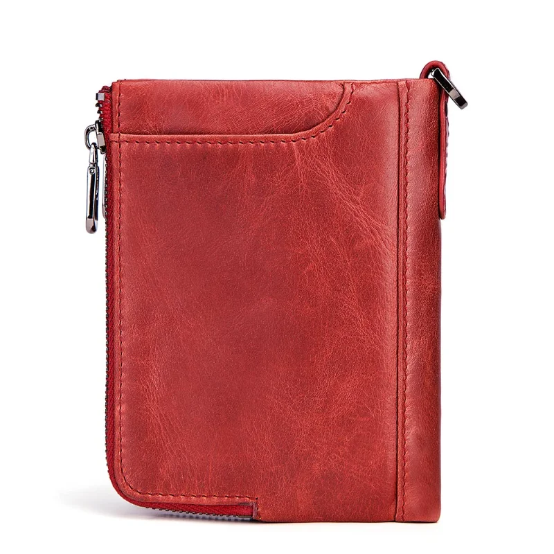 

Genuine Leather Women Wallet Female Red Rfid Coin Purse Small Walet Portomonee PORTFOLIO Money Bag Lady Mini Card Holder