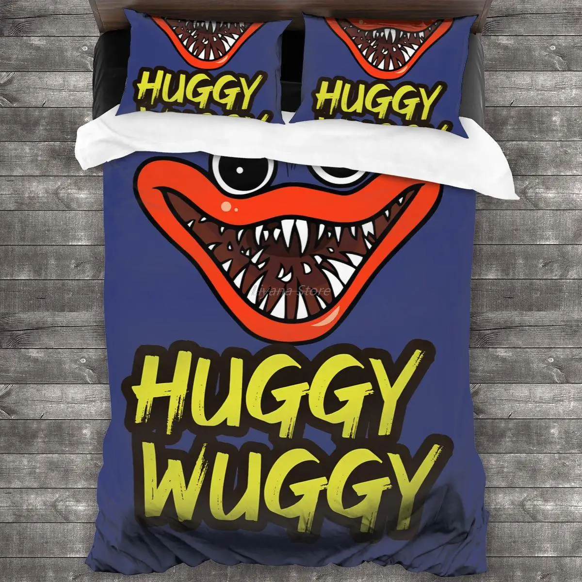 

Poppy Playtime Huggy Wuggy Bedding Set Single Twin Full Queen King Size Bed Set Aldult Kid Bedroom Duvetcover Sets 3D Print 011