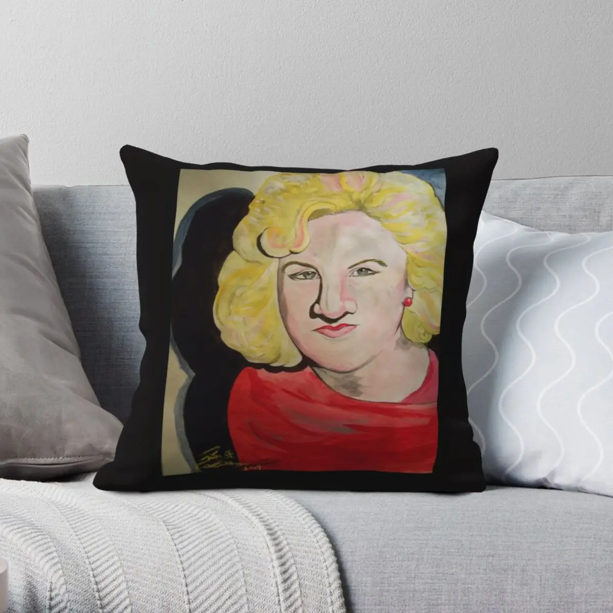 

A Portrait Of Jan Terri Pillowcase Polyester Linen Velvet Pattern Zip Decor Throw Pillow Case Home Cushion Cover Wholesale 45x45