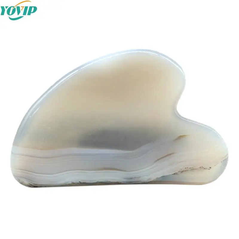 

Agate Gouache Scraper Natural Jade Guasha Board Facial Eye Scraping Massage Stone Acupuncture Therapy Spa Health Care Tool