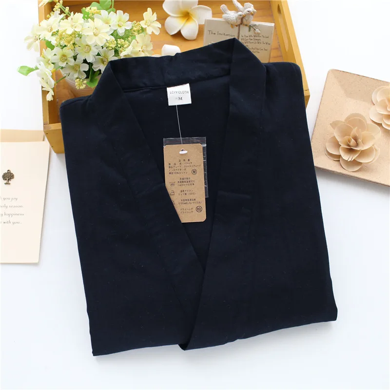 Nightwear Women Pajamas Spring/Autumn Couples Men Kimono Sweat Steamed Cotton Lover Double-layer Gauze Home Service bedroom set