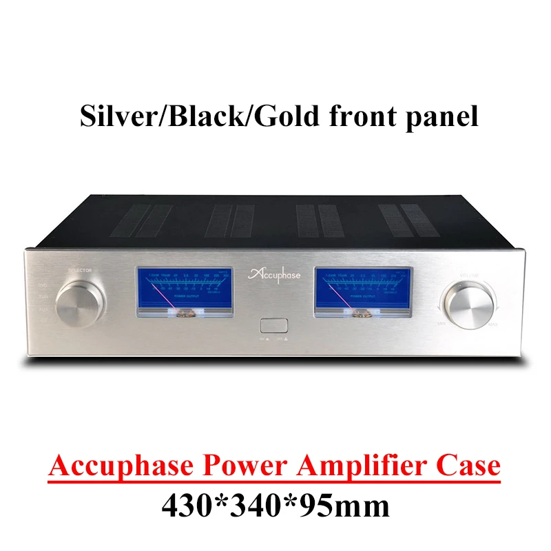 

Усилитель мощности Accuphase 430*340*95 мм, корпус стандартного размера Vu Meter, предварительный усилитель, Корпус Корпуса Hi-Fi, усилитель звука «сделай сам»