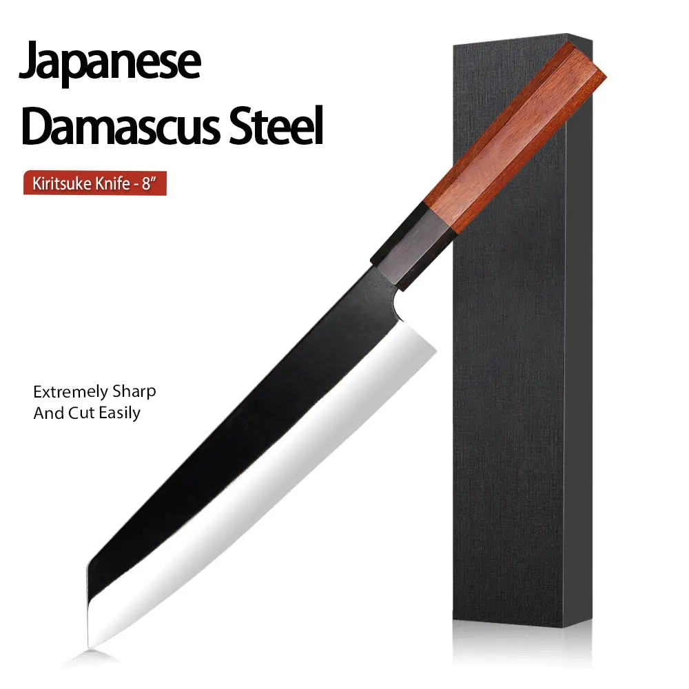 Японский нож Кирицуке с восьмиугольной ручкой кухонные ножи шеф-повара Gyuto